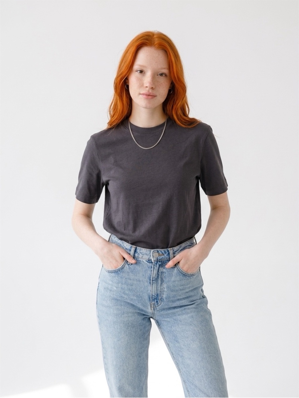 Classic Women's Crewneck Tee - Charcoal